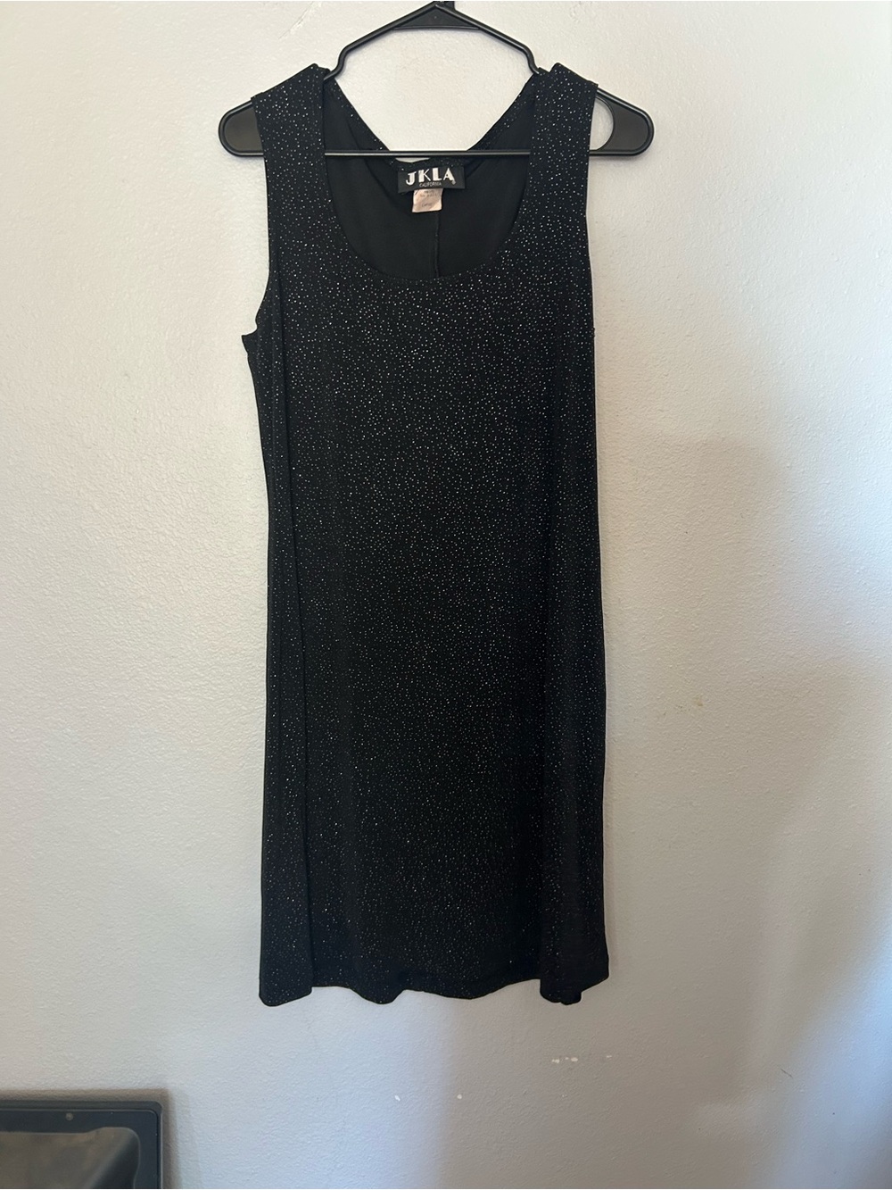 Vintage Black Sparkle Sleeveless mini Dress